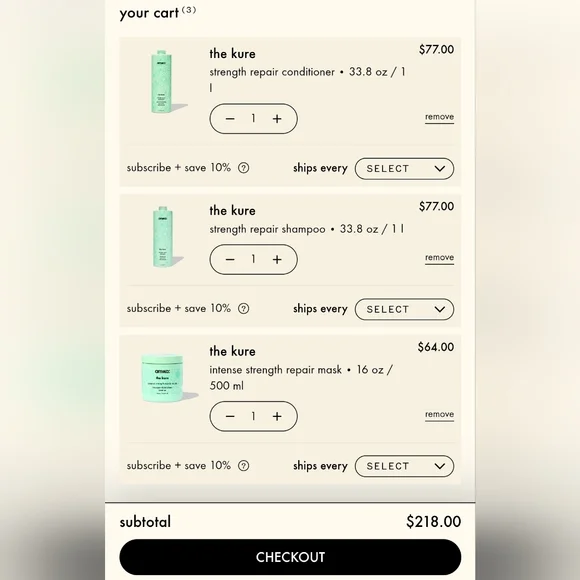 Amika The Kure - Repair Shampoo, Conditioner - 33.8oz + Intensive Mask 16.8 New - Picture 2 of 2